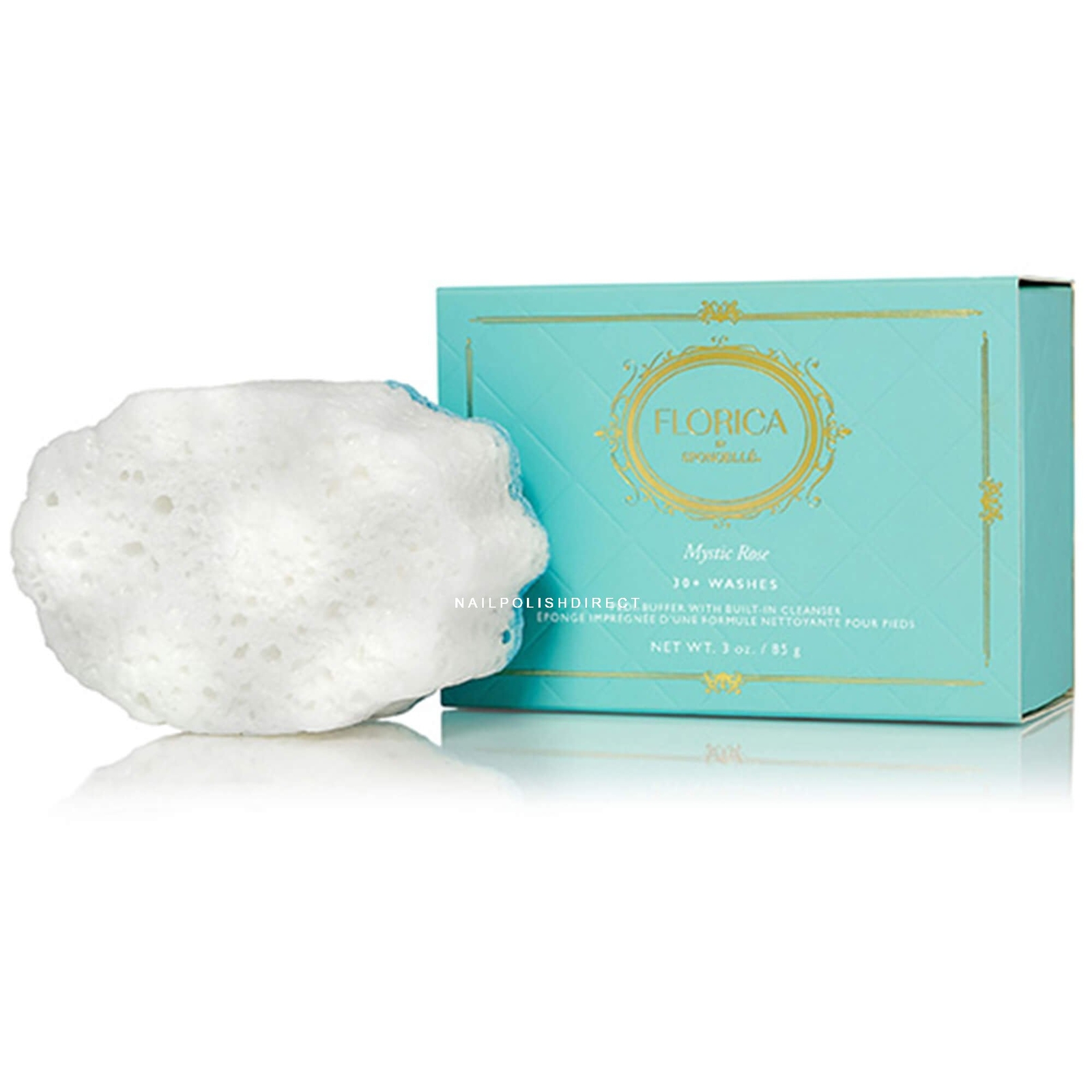 Spongelle Body Wash Infused Pedi Buffer - Florica - Mystic Rose 85g (30+ Washes)