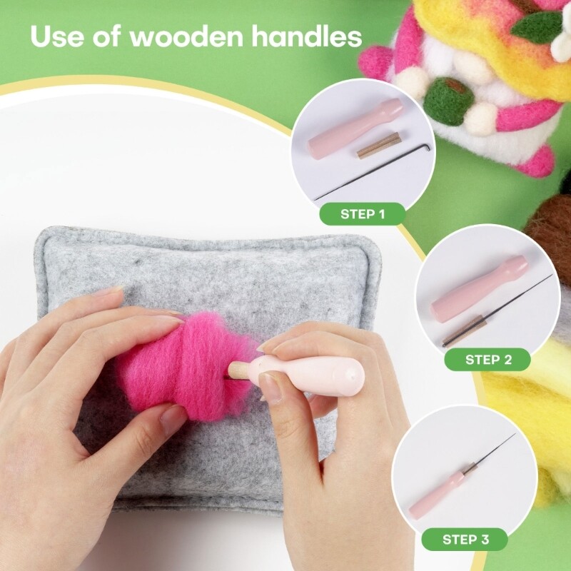Handmade Felting Wool Needle NonFinished Felting Starter Needle