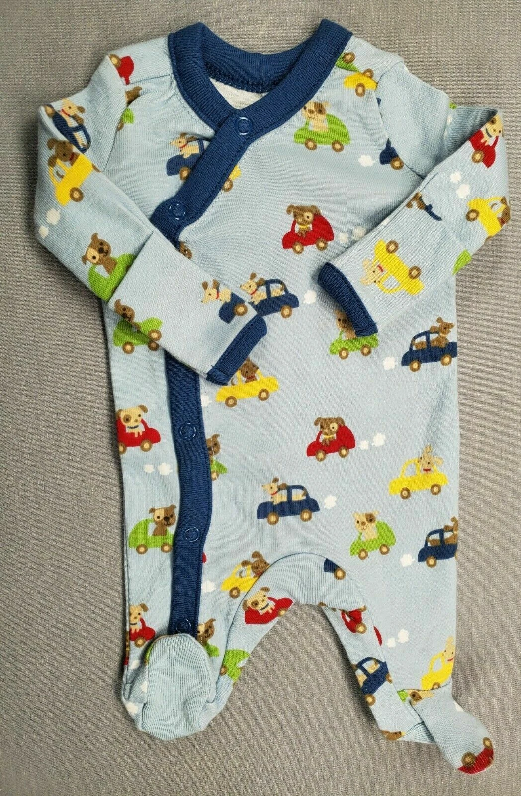 New Baby Boy Clothes, Gymboree Preemie Up To 5Lbs Auto Dog Footed Outfit