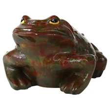 Antique Majolica School Pottery Garden Toad C1930