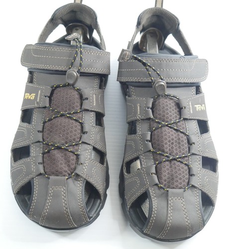 TEVA FOREBAY Sport Sandals Men’s 9 Turkish Coffee ShocPad S/N 100116 EUC Brown - Picture 12 of 14