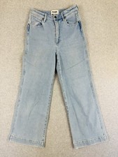 Wrangler Hi Bells Flare Women's Denim Jeans Size 8 W27" Blue Wide Leg - Hemmed