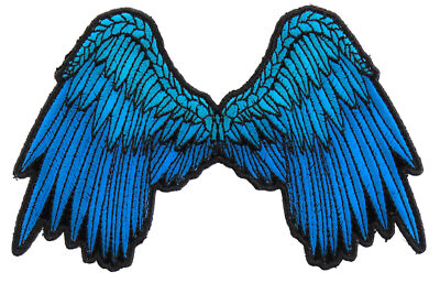 Small Beautiful Angel Wings Blue Patch- 5x3 inch - P3200