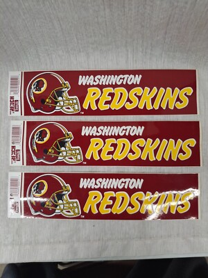 Vintage 1990's Washington Redskins NFL Football Bumber Decal Sticker Lot of 3