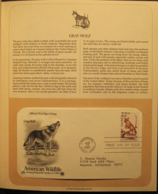 U.S. Soilift 野生動物 ファーストデイカバーコレクション/1987年 s