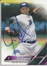 Chicago White Sox JORDAN GUERRERO Signed Topps Card