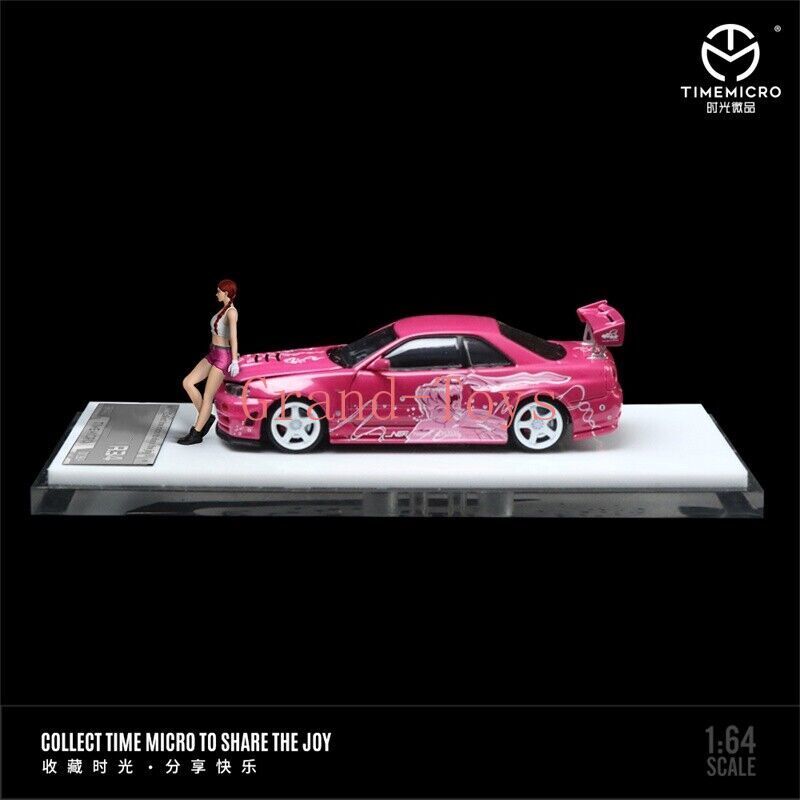 timemicroスカイライン GT-R R34 ミニカー 1/64 Time Micro 1:64 Gtr-R34 Carbon Cover Open Edition Limited Edition