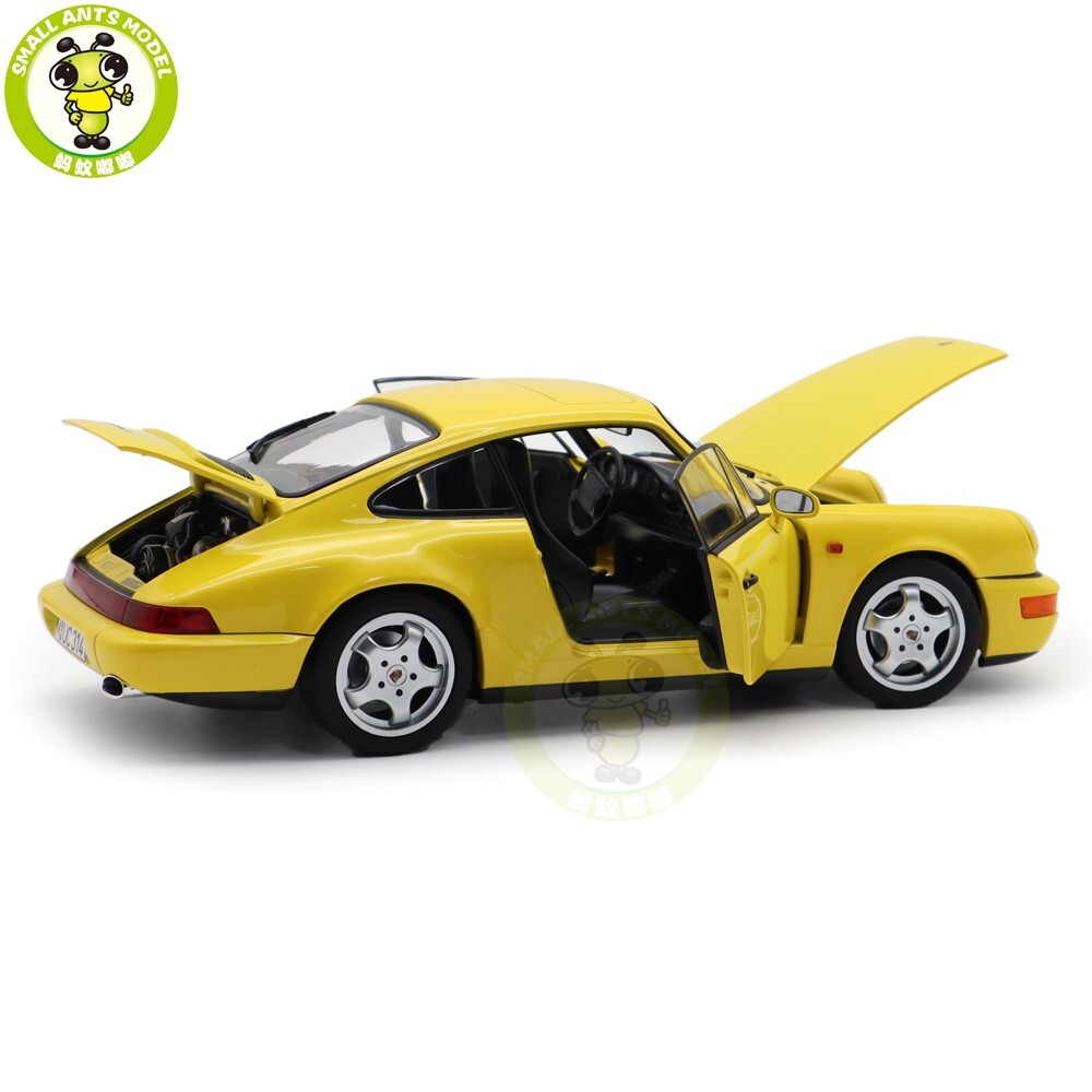 1/18 Norev 187328 Porsche 911 964 Carrera 2 1992 Yellow Diecast