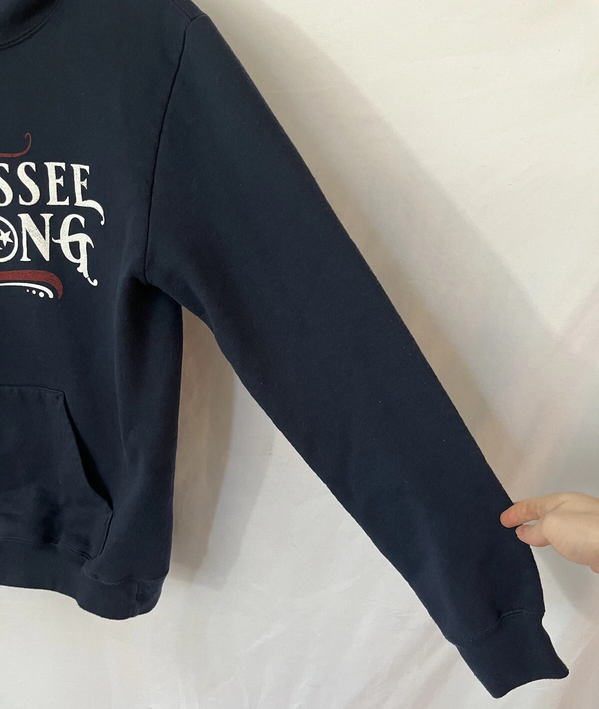 VETEMENTS Felpa con cappuccio pullover abbigliamento nove linee blu navy taglia small Tennessee forte