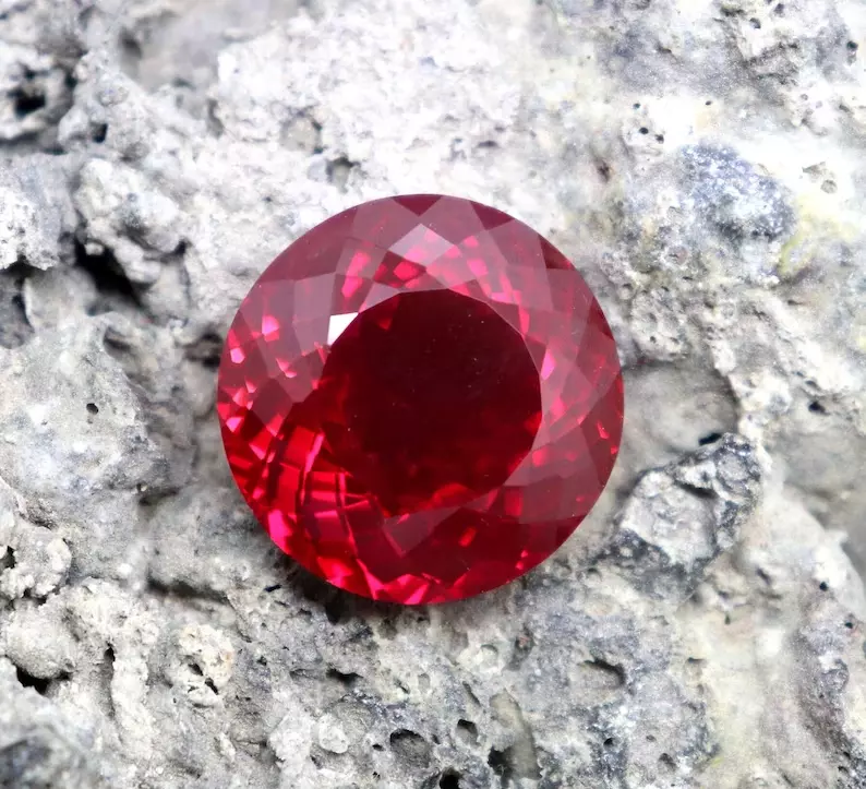 Natural Red Ruby 33 36 Carat Round Cut Loose Certified Gemstone Special New Year