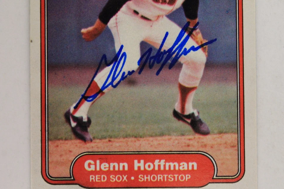 Glenn Hoffman Boston Red Sox Autographed 1982 Fleer #296 Signed Card 17C - Image 3 of 3