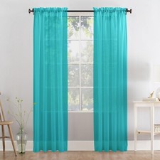 Megachest a pair of slot top voile curtain 56" wide 2 Panels