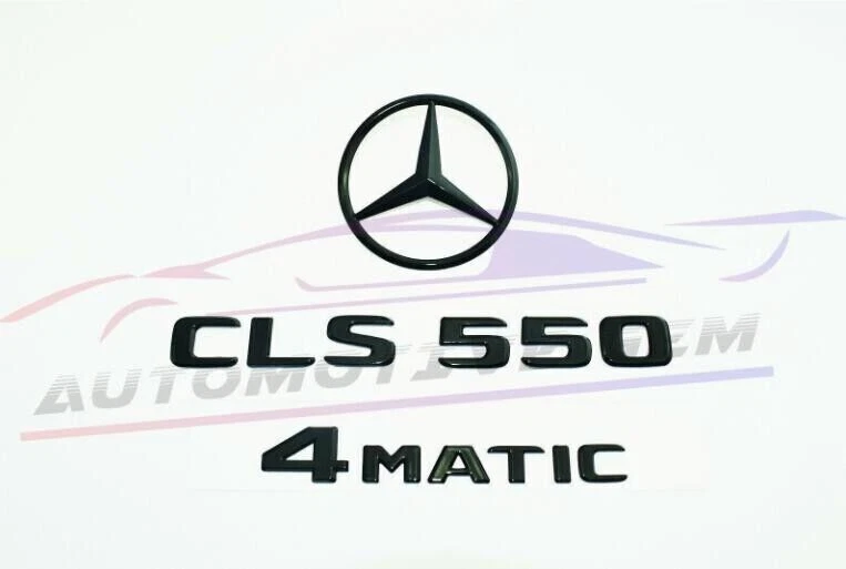 Insignia letra negra brillante emblema estrella trasera CLS550 4MATIC para AMG W218 Foto 2 de 2