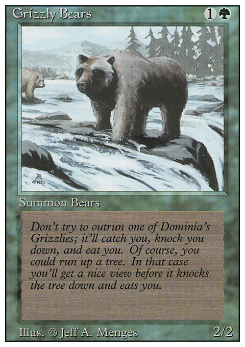 Magic the Gathering MTG Grizzly Bears (201) Revised Edition   LP