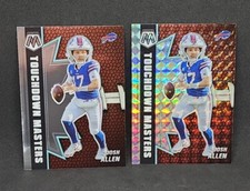 2021 Josh Allen Mosaic Touchdown Masters Silver Prizm & Base  Card#TM-15 Lot