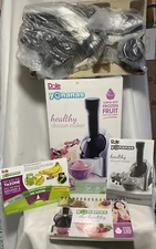 DOLE YONANAS HEALTHY SOFT SERVE FROZEN FRUIT DESSERT MAKER,200 RECIPE BOOK NEW