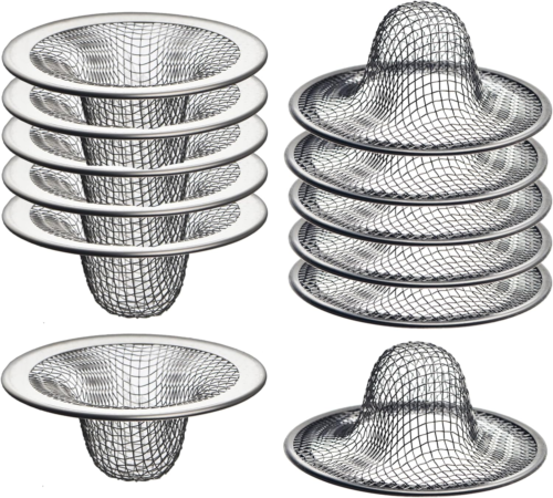 12 Pack Mesh Sink Drain Basket - Strainer,Hair Catcher for Bathroom Sink,Laundry - Picture 6 of 12