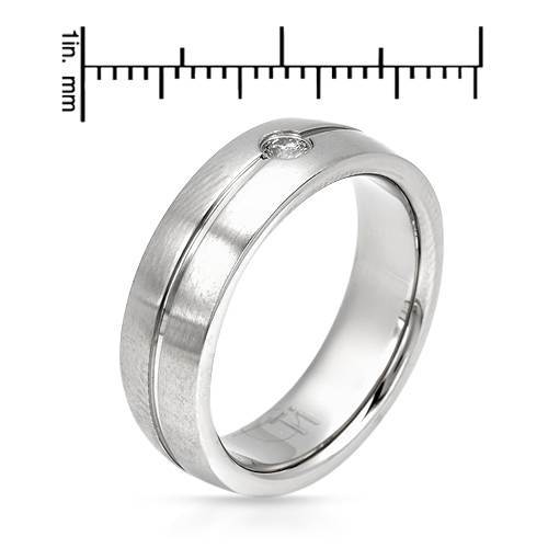 Fine Gentlemens Band Ring With Genuine Diamond Made in Titanium- Size 10 - Picture 2 of 2