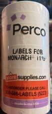Perco Labels For Monarch 1115 White Pricing Labels 15,000 Roll USA Made NEW.EO