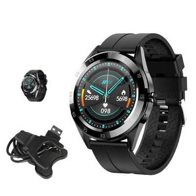 Waterproof Bluetooth Smart Watch Phone Mate Heart Rate Tracker for iOS Black 