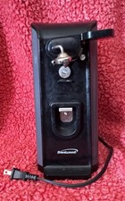Brentwood Electric Can Opener Black and Gray Plastic Metal Kitchen Appliance