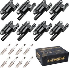 Set Of 8 Round Ignition Coil Spark Plugs Chevy 5.3 6.2 2014