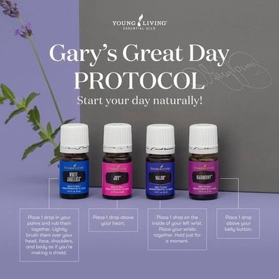 Young Living Gary's Great Day Essential Oils Joy, Harmony Valor