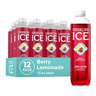 , Berry Lemonade Sparkling Water, Zero Sugar Flavored Water, with Vitamins and A