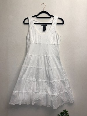 Weißes Mini Baumwollkleid von INC International Concepts, Größe 6 (S)