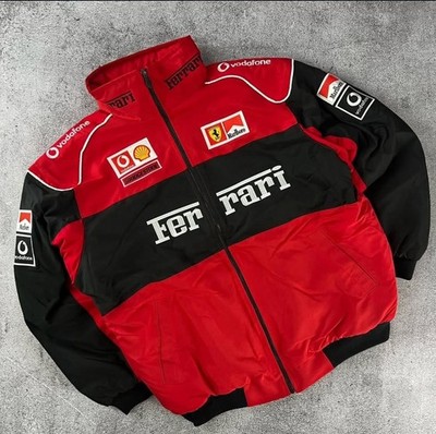 F1 Ferrari Vintage Racing Jacket Team Racing Embroidered Jacket