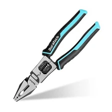  6-in-1 Linesman Pliers, 8.5" Multipurpose Combination Pliers with Wire 