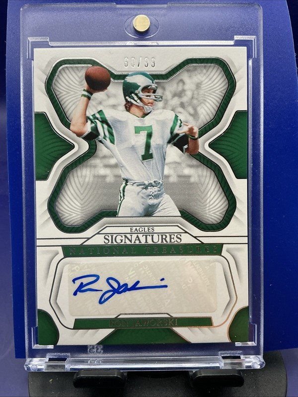2022 Panini National Treasures Ron Jaworski Eagles Signatures Auto /99 #SIG-RJA