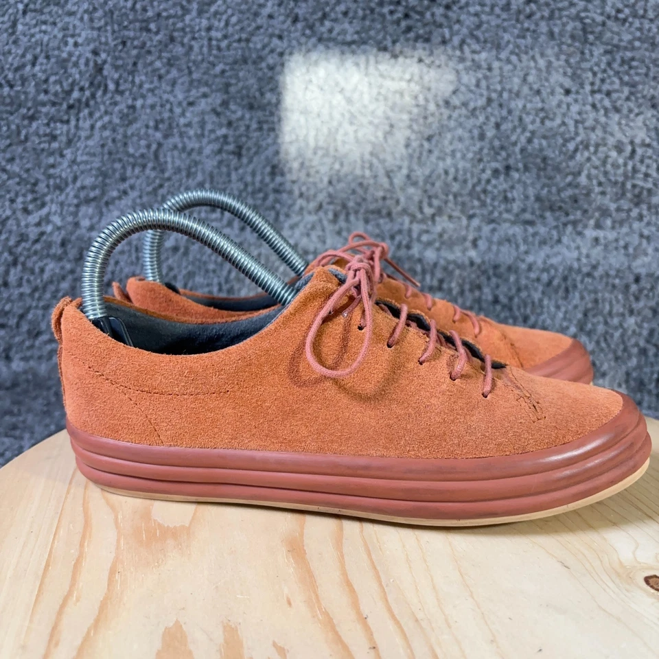 Zapatilla deportiva Camper Hoops para mujer talla 6 naranja cuero nobuck con cordones zapatos bajos Foto 3 de 4