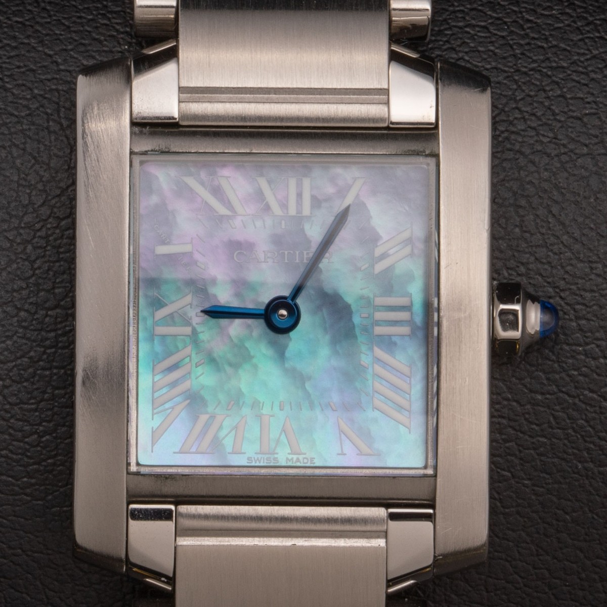 Cartier Tank Française Watch Blue MOP 20mm 2384 Limited Edition