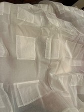 POTTERY BARN Sheer Organdy Pocket Panel Curtains 44x96  cotton Art backdrop 2000