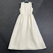 CHRISTIAN DIOR Silk Sleeveless Dress Women's Size 4 Ivory