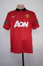Manchester United Home Football Shirt 2013 2014 Nike Jersey Soccer FC Red Mens L