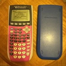 Texas Instruments TI-84 Plus Silver Edition Graphing Calculator With Cover Pink