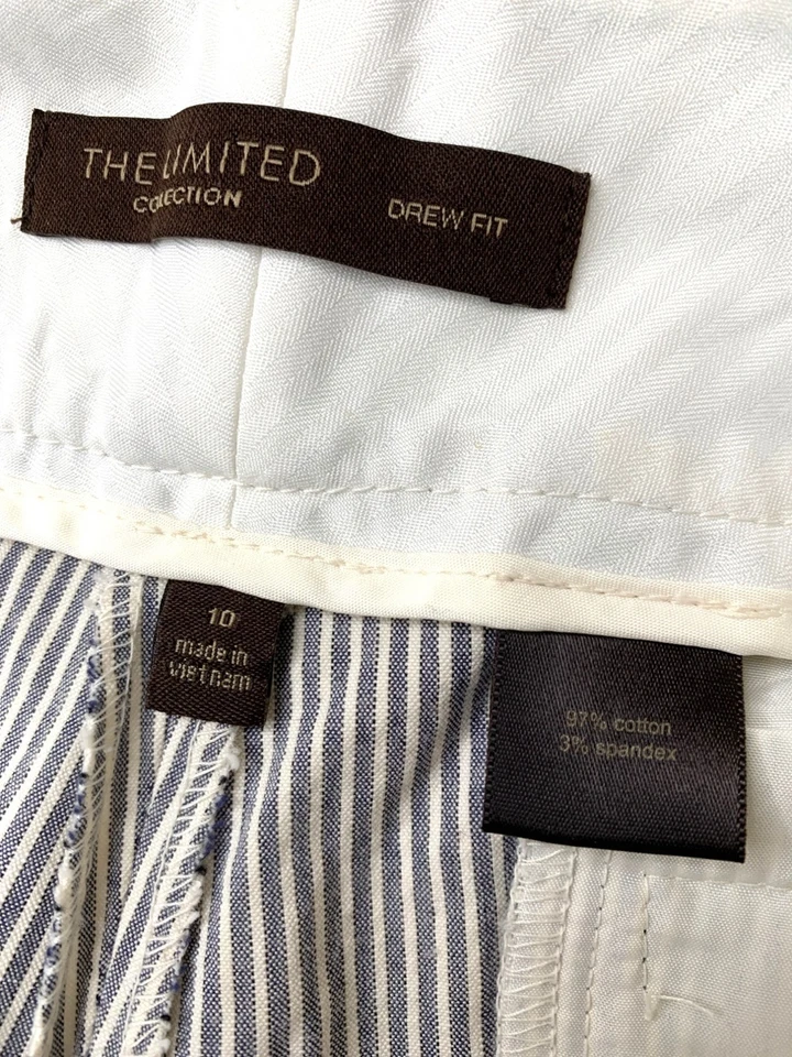 Blazer y pantalón a rayas azul The Limited Seersucker traje talla L/10 RZ10404 Foto 4 de 4