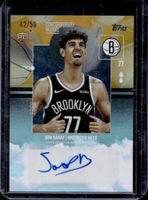 2025-26 Topps Ben Saraf Contemporary Marks RC Gold Rainbow Auto #/50 Nets