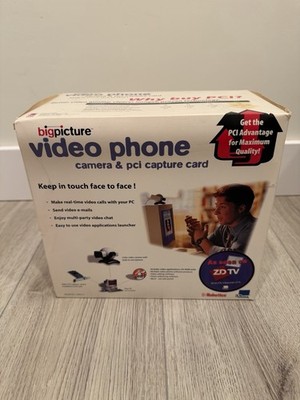 US Robotics BigPicture Video Phone Camera & PCI Capture Card NEW Vintage