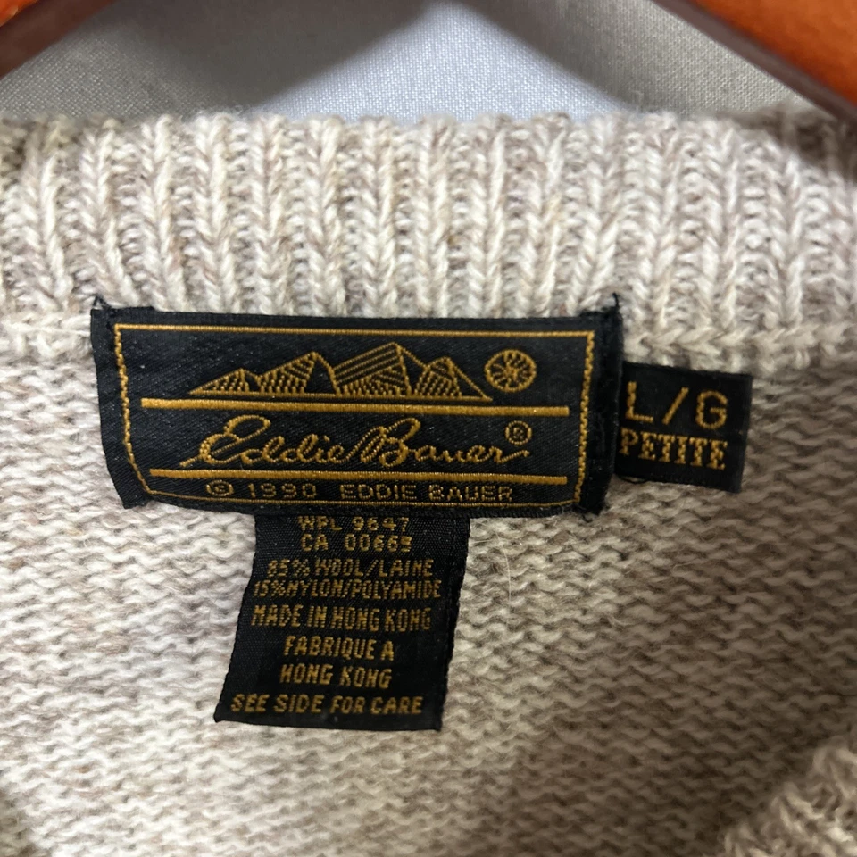 Suéter Floral Vintage Eddie Bauer Mezcla Lana L Pequeño Años 80 90 Cottagecore Usado en Excelente Condición Foto 2 de 4