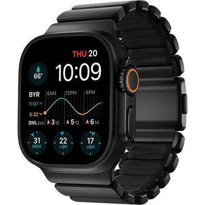 Armband für Smart Watch 49/46/45/44 mm Nomad Uhrarmbänd Uhrbänd Bänd Schwarz