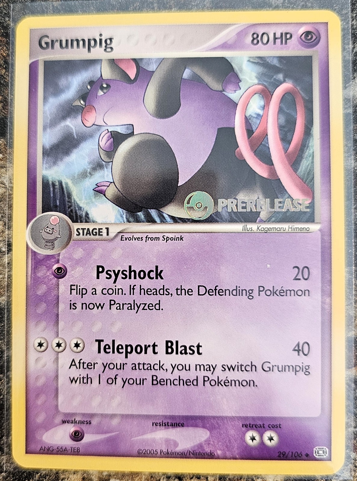 Pokemon Emerald Prerelease Promo Grumpig 29 NM or Better