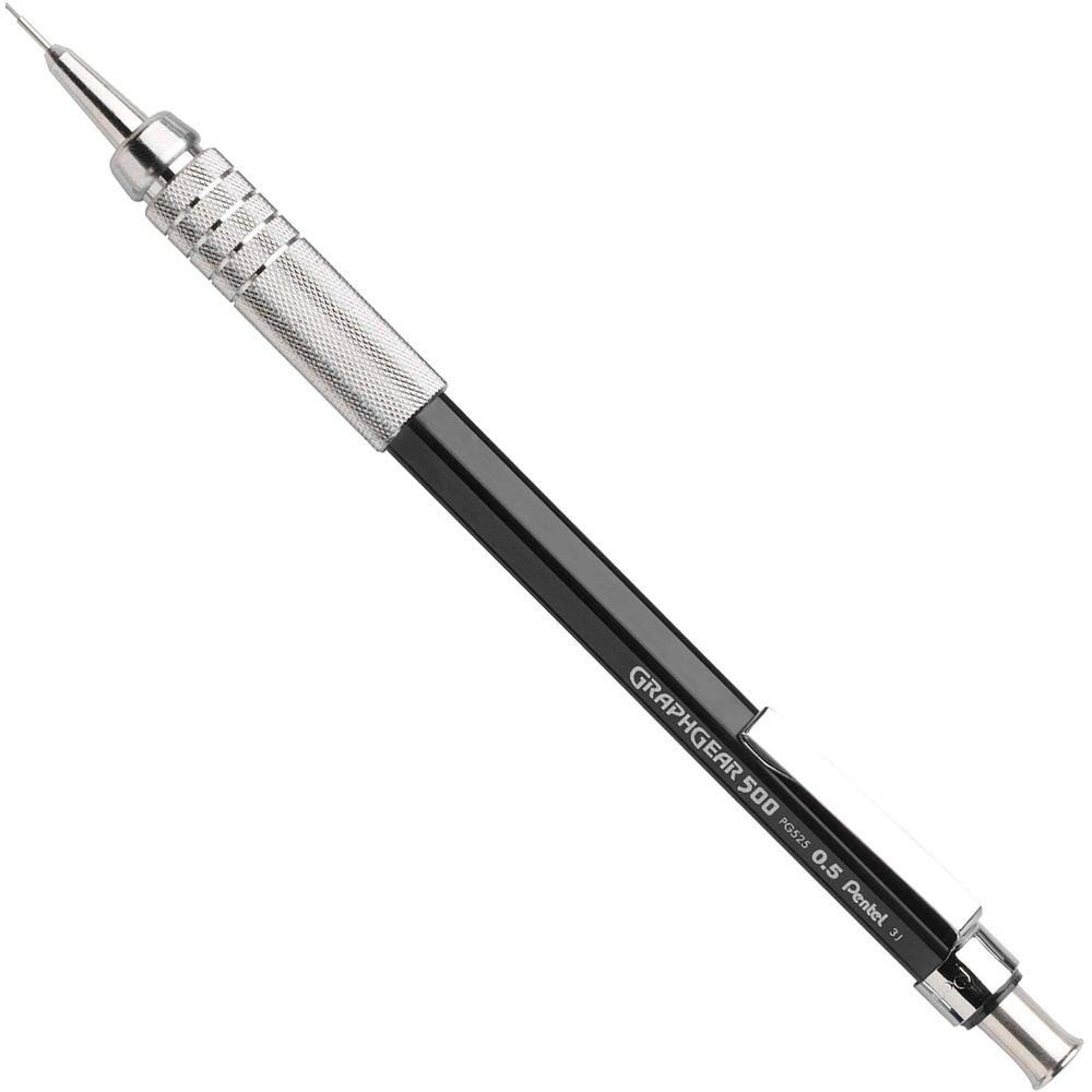 Pentel GraphGear 500 Mechanical Drafting Pencil, (0.5mm), Fine 0.5 mm, Black 
