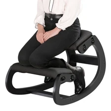 Adjustable Ergonomic Kneeling Chair – Custom Height Rocking Posture Stool wit...