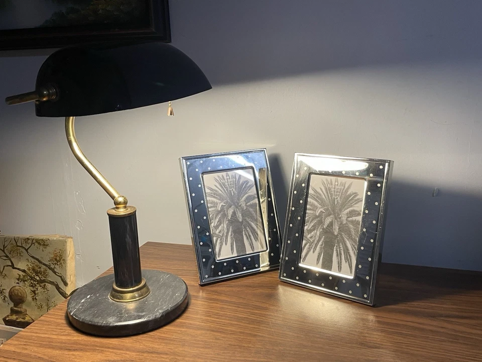 KATE SPADE New York Lenox Polka Dot Mirror Picture Frame Fits 4x6 RUSTIC Pair - Image 2 of 4