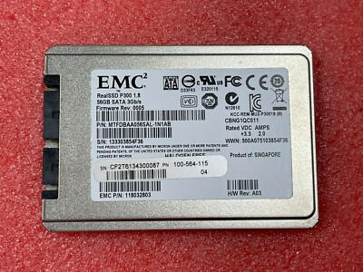 EMC RealSSD P300 1.8 56GB SATA 3GB/S 118032803 MTFDBAA056SAL-1N1AB 100-564-115