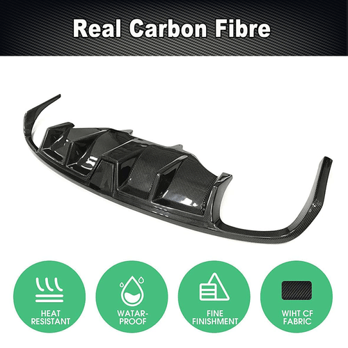 Fit For Porsche Macan 2014-20 REAL Carbon Fiber Rear Bumper Diffuser Lip Spoiler - Picture 4 of 8