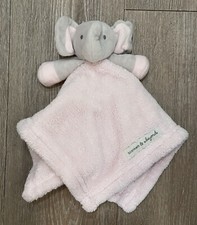 Blankets and Beyond Elephant Lovey Gray Pink Security Baby Fleece Plush Blanket